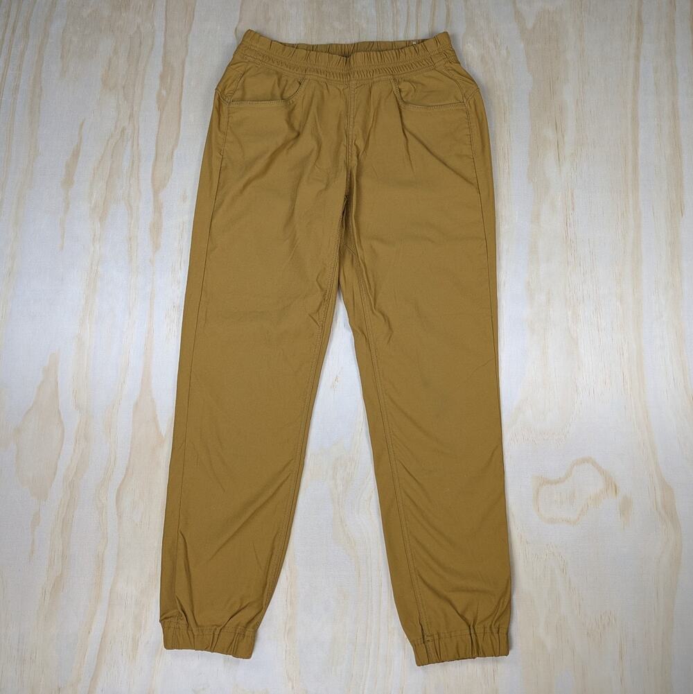 prAna Women's Size 6 Hiking Jogger Pants Mustard Yellow Stretch Nylon Pockets